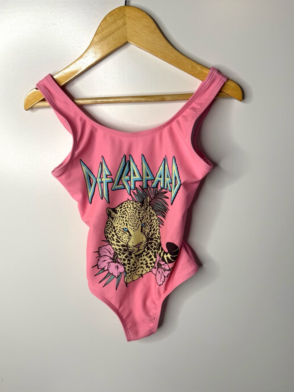 Def Leppard Rock Band Girls One-Piece Swimsuit Size 4/5 Beach Pool Swim